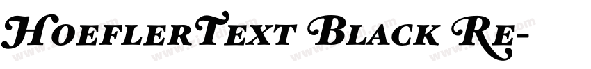 HoeflerText Black Re字体转换